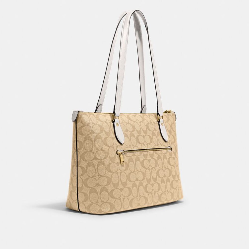 NWT Coach Outlet Gallery Tote Bag In Signature Canvas - Picture 2 of 5